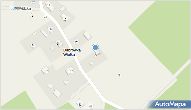 Dąbrówka Wielka, Spacerowa, 19, mapa Dąbrówka Wielka