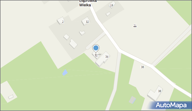 Dąbrówka Wielka, Spacerowa, 31, mapa Dąbrówka Wielka