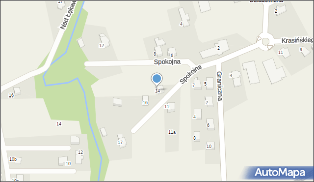 Dankowice, Spokojna, 14, mapa Dankowice