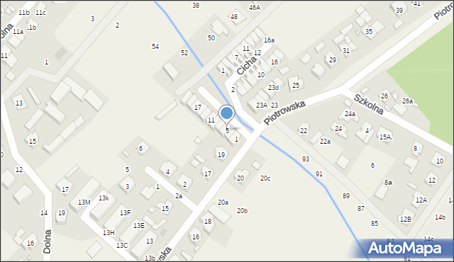 Daszewice, Spokojna, 5, mapa Daszewice