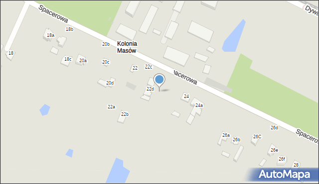 Dęblin, Spacerowa, 22b, mapa Dęblin