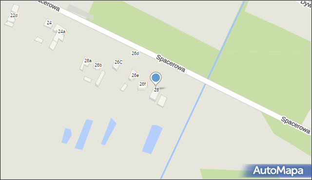 Dęblin, Spacerowa, 28, mapa Dęblin