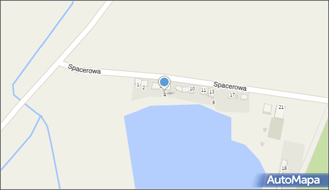 Dębowa, Spacerowa, 4, mapa Dębowa