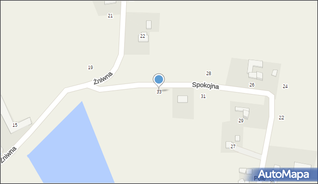 Dębowiec, Spokojna, 33, mapa Dębowiec