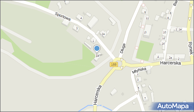 Debrzno, Sportowa, 1A, mapa Debrzno