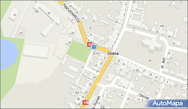 Dobra, Sportowa, 3, mapa Dobra