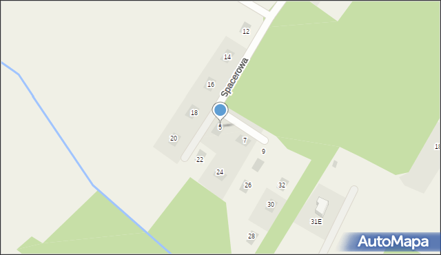 Dobrzejewice, Spacerowa, 5, mapa Dobrzejewice