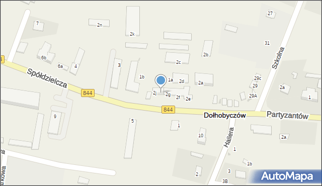 Dołhobyczów, Spółdzielcza, 2i, mapa Dołhobyczów