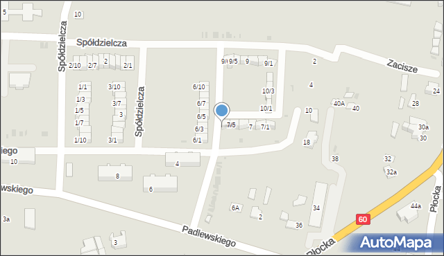 Drobin, Spółdzielcza, 7/6, mapa Drobin