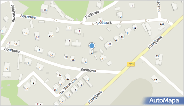 Drzewica, Sportowa, 4, mapa Drzewica