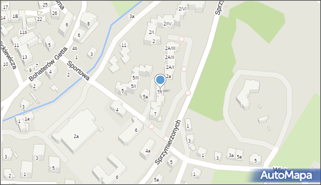 Duszniki-Zdrój, Sportowa, 7/I, mapa Duszniki-Zdrój