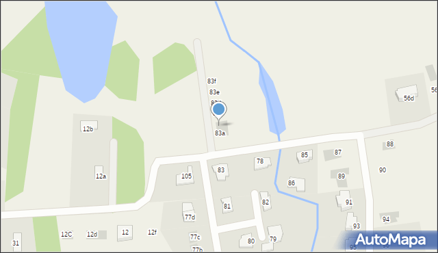 Dywity, Spółdzielcza, 83b, mapa Dywity