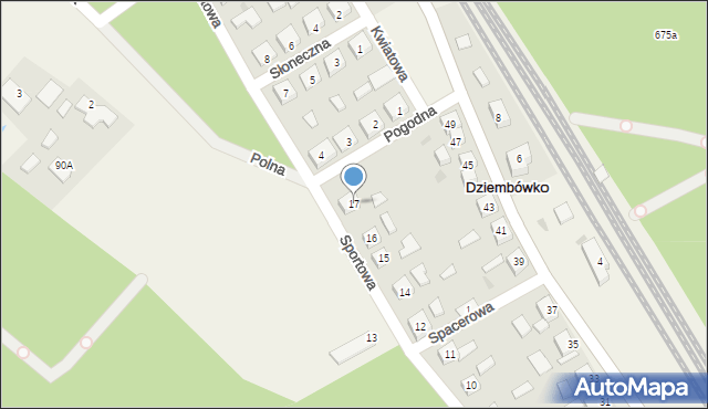 Dziembówko, Sportowa, 17, mapa Dziembówko