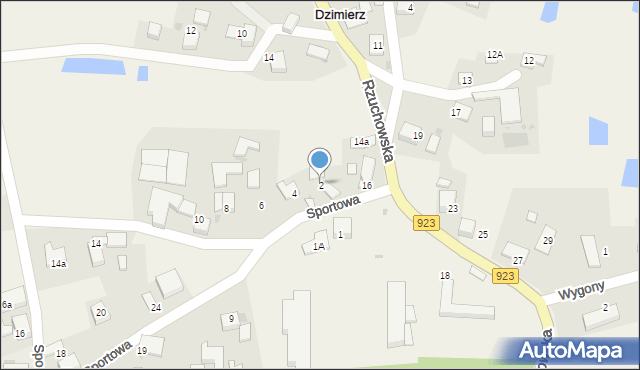 Dzimierz, Sportowa, 2, mapa Dzimierz