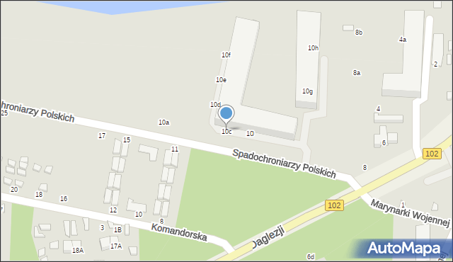 Dziwnów, Spadochroniarzy Polskich, 10c, mapa Dziwnów