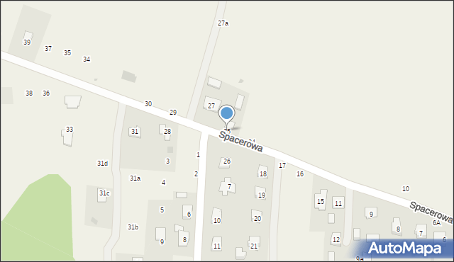 Firlej, Spacerowa, 25, mapa Firlej