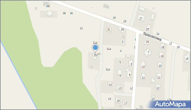 Firlej, Spacerowa, 31c, mapa Firlej