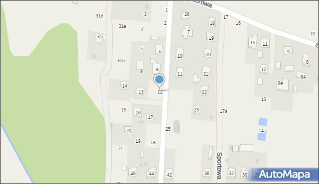 Firlej, Sportowa, 12, mapa Firlej