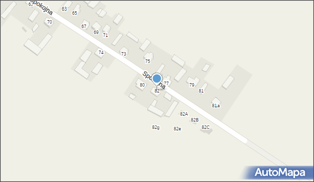 Franciszków, Spokojna, 82, mapa Franciszków