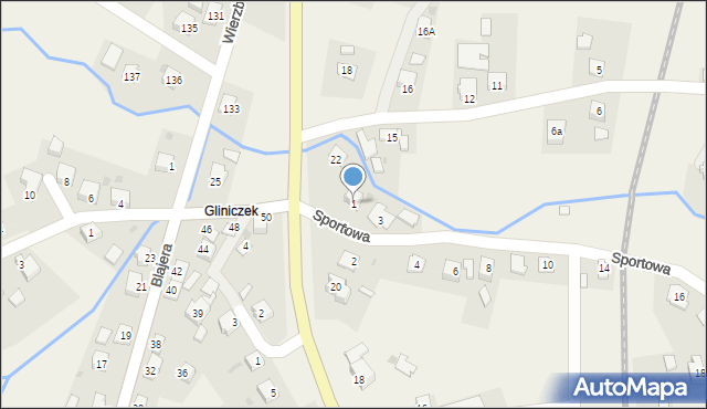 Frysztak, Sportowa, 1, mapa Frysztak