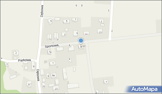 Galowice, Sportowa, 8, mapa Galowice