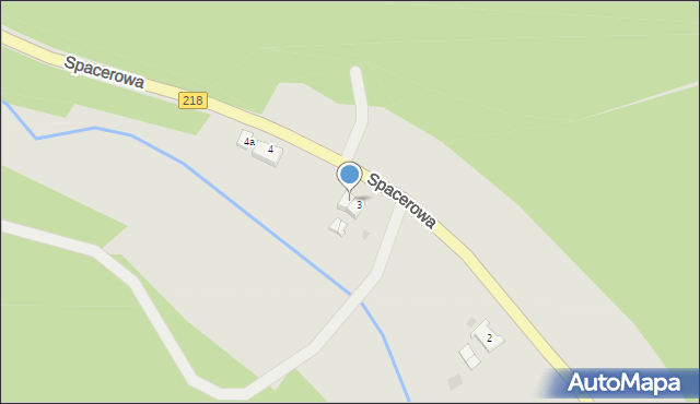 Gdańsk, Spacerowa, 3a, mapa Gdańska