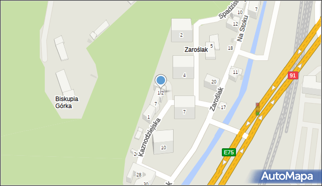 Gdańsk, Spadzista, 1/2, mapa Gdańska