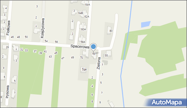 Giebułtów, Spacerowa, 53, mapa Giebułtów