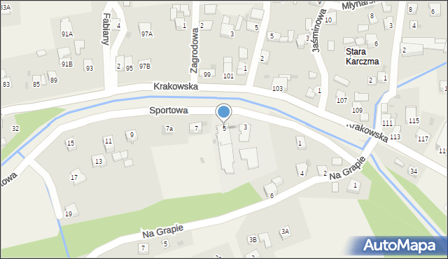 Gilowice, Sportowa, 5, mapa Gilowice