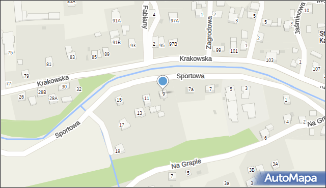 Gilowice, Sportowa, 9, mapa Gilowice