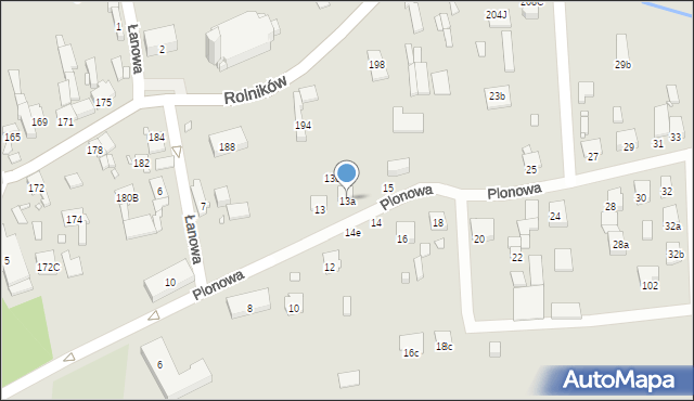 Gliwice, Spacerowa, 13a, mapa Gliwic