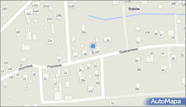 Gliwice, Spacerowa, 31, mapa Gliwic