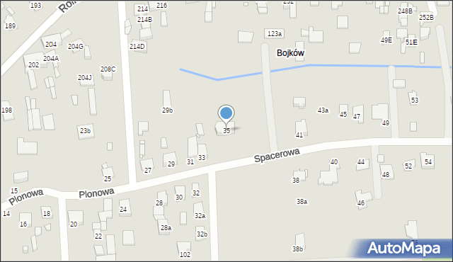 Gliwice, Spacerowa, 35, mapa Gliwic