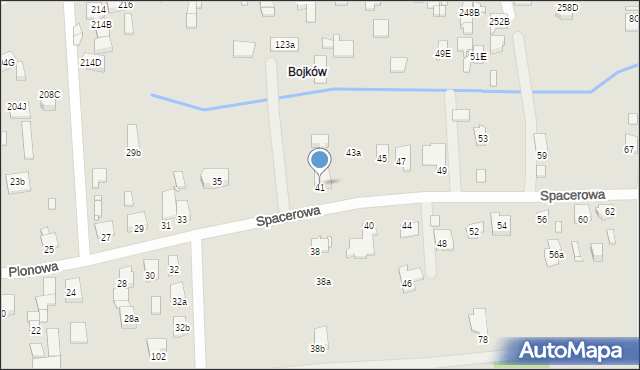 Gliwice, Spacerowa, 41, mapa Gliwic