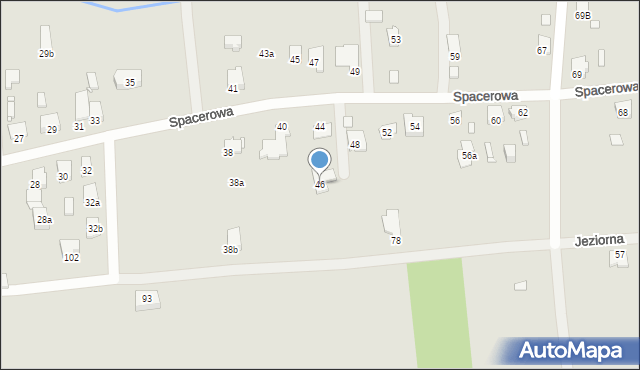 Gliwice, Spacerowa, 46, mapa Gliwic