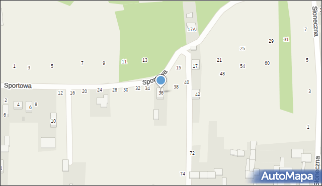 Gniazdów, Sportowa, 36, mapa Gniazdów