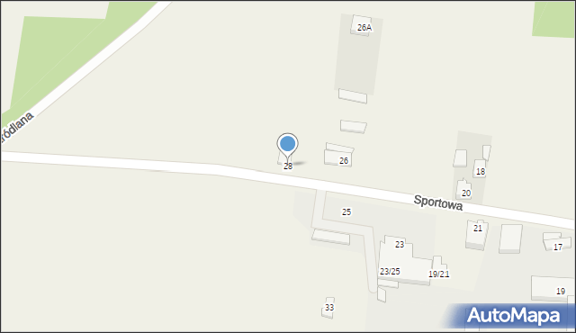 Godzianów, Sportowa, 28, mapa Godzianów