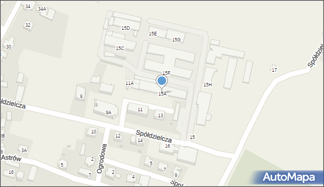 Goleszów, Spółdzielcza, 15A, mapa Goleszów