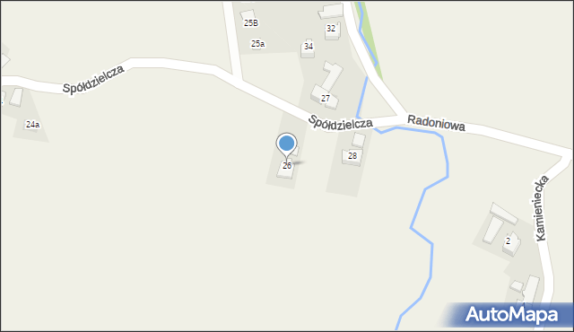 Goleszów, Spółdzielcza, 26, mapa Goleszów