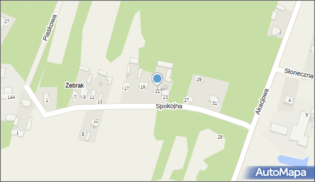 Górki, Spokojna, 21, mapa Górki