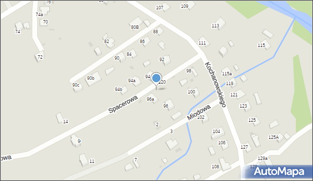 Gorlice, Spacerowa, 1b, mapa Gorlic