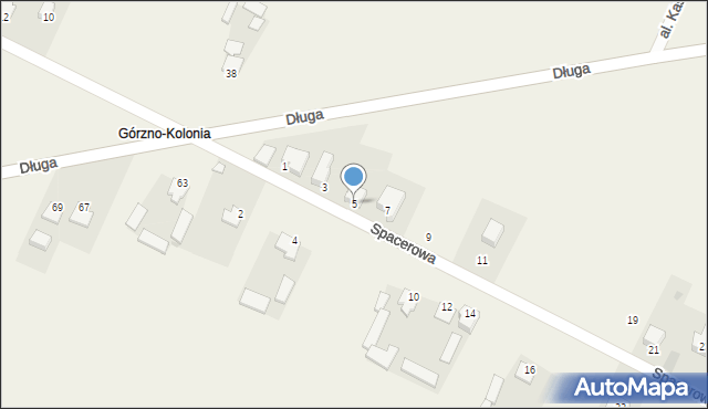 Górzno, Spacerowa, 5, mapa Górzno