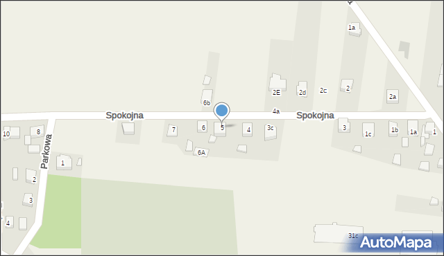 Gorzyce Wielkie, Spokojna, 5, mapa Gorzyce Wielkie