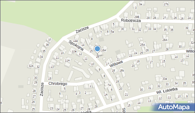 Gostyń, Spokojna, 16, mapa Gostyń