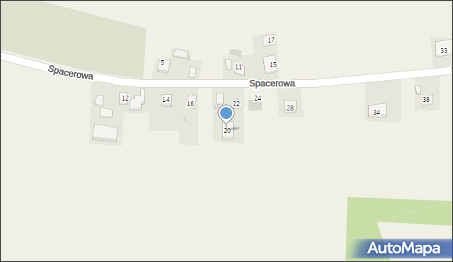 Goszcza, Spacerowa, 20, mapa Goszcza