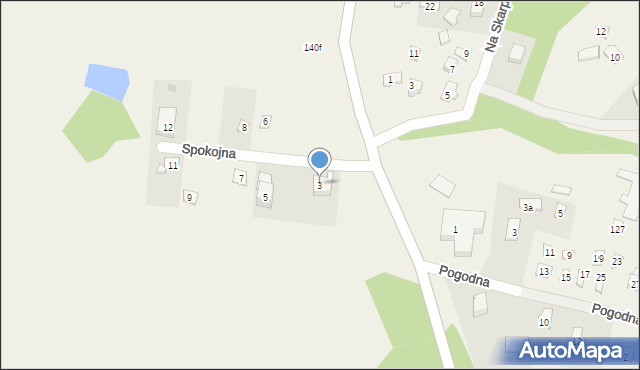 Gowidlino, Spokojna, 3, mapa Gowidlino