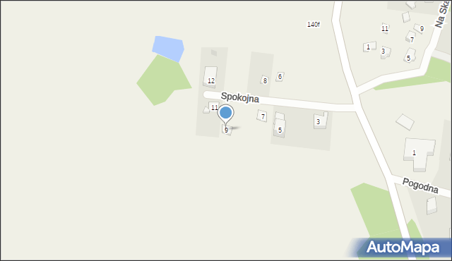 Gowidlino, Spokojna, 9, mapa Gowidlino