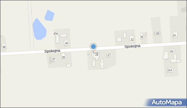 Grąblin, Spokojna, 31, mapa Grąblin