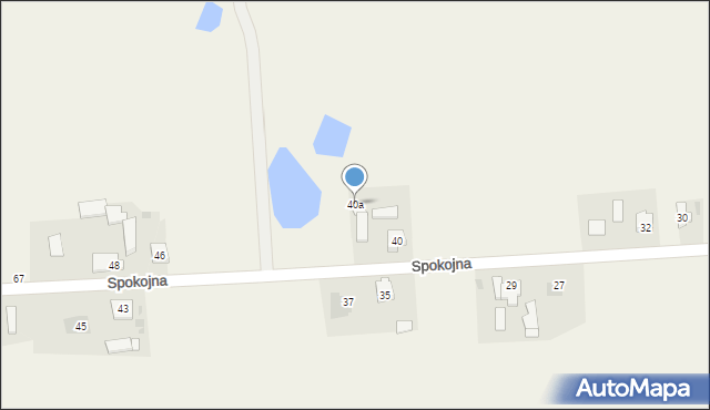 Grąblin, Spokojna, 40a, mapa Grąblin