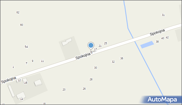 Grabówka, Spokojna, 15, mapa Grabówka